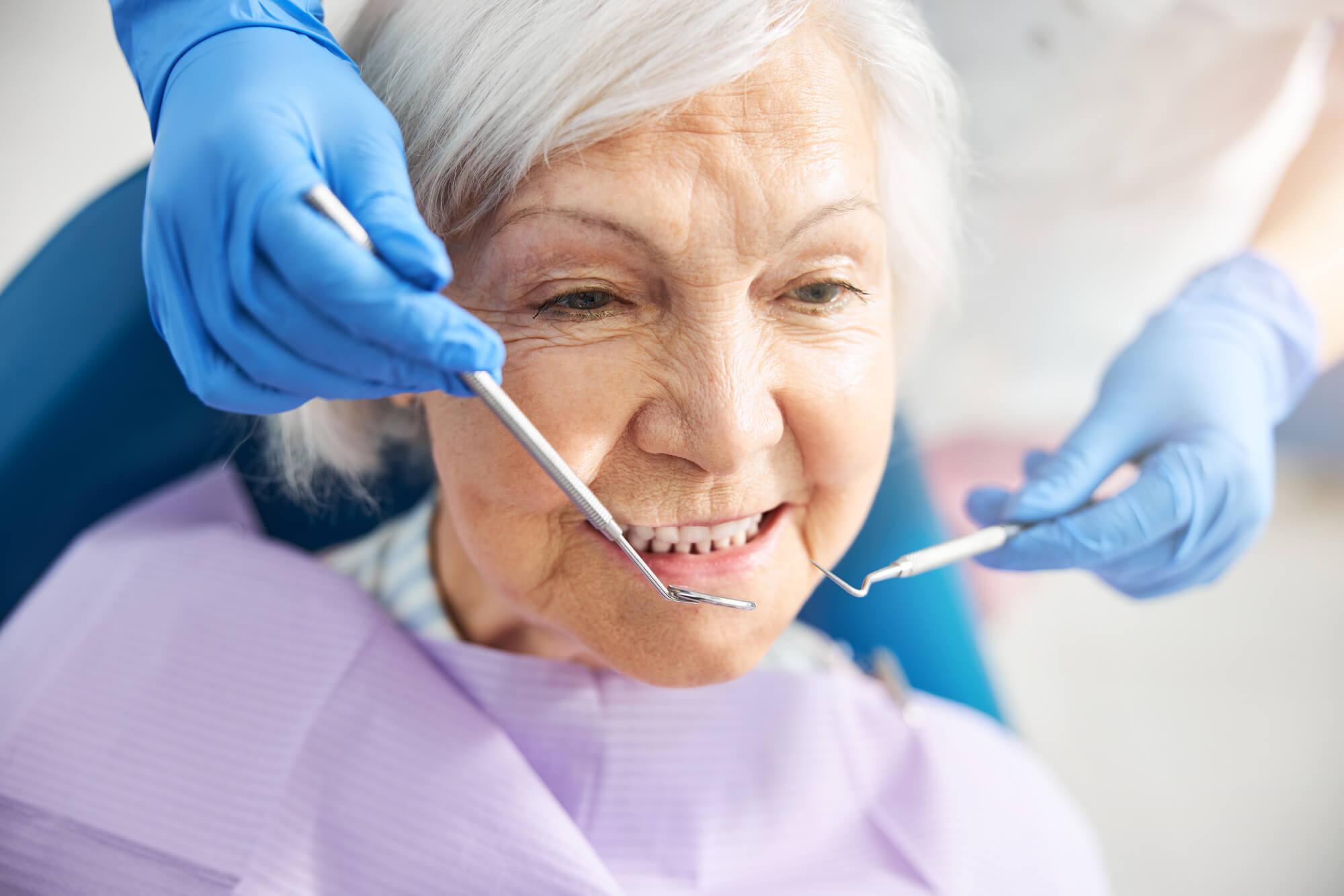 old woman about to receive general anesthesia in Plano